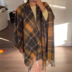 Uniqlo Plaid Poncho/Scarf/Cape